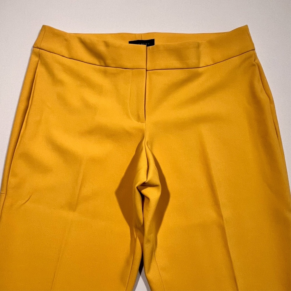 Talbots Signature Dress Pants Trousers Yellow Career Business Women's 14 NWT - Picture 2 of 14